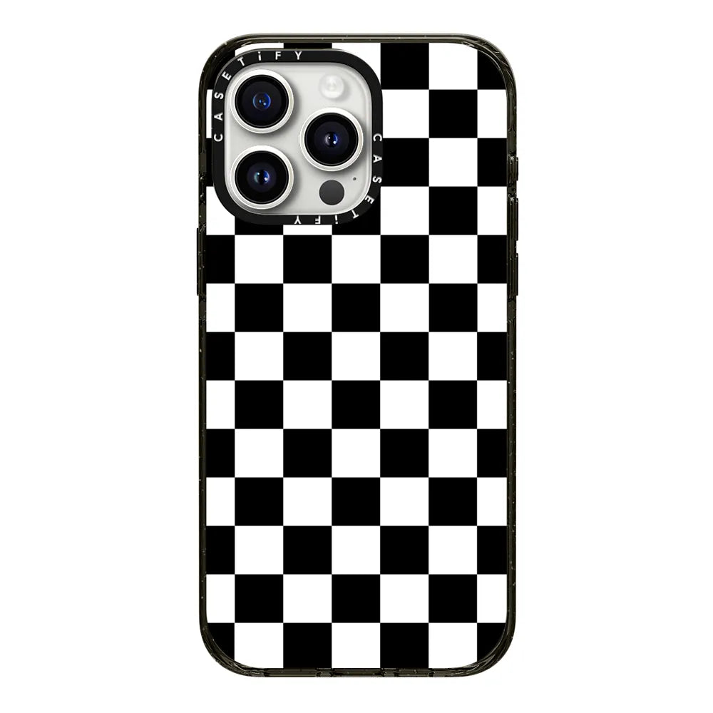 Black White Check Checkerboard Chess Board Two Tone Pattern with MagSafe
