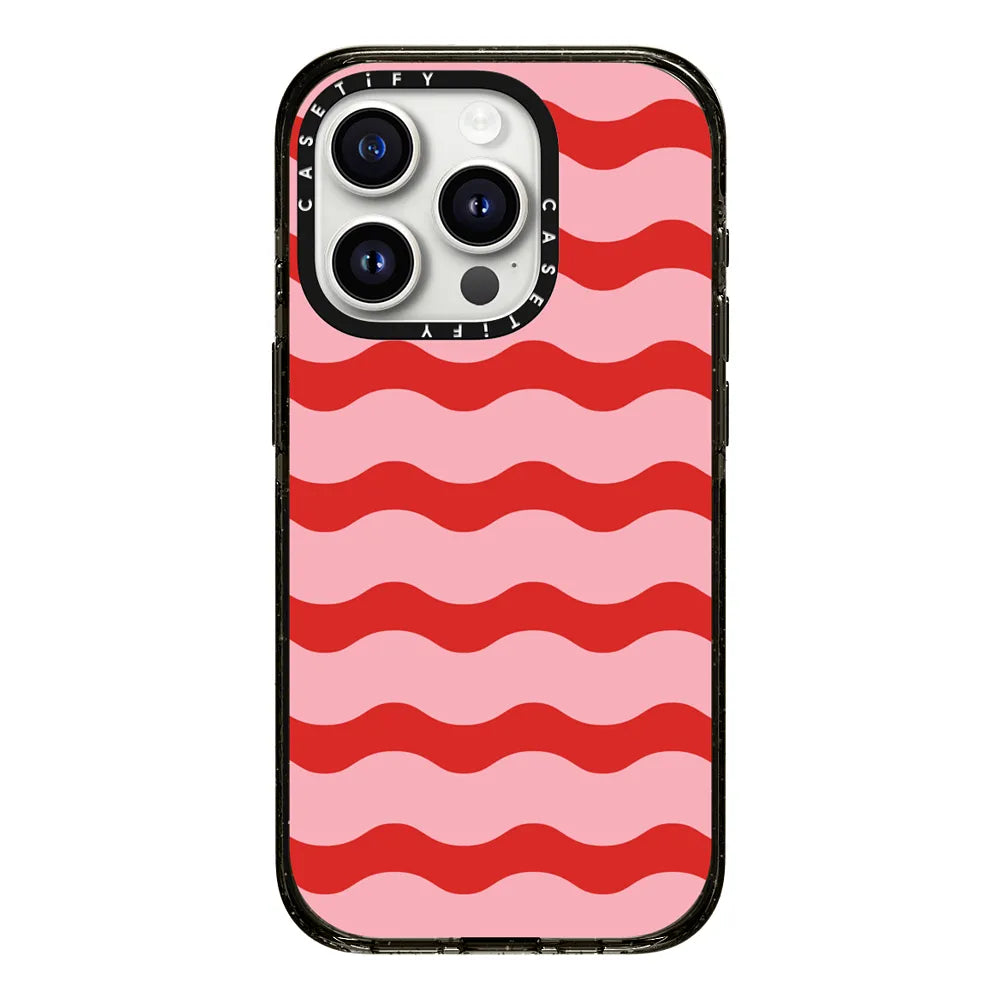 Red And Pink Wavy Stripe with MagSafe